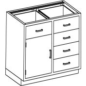 Blickman DK35HS Stainless Steel Base Cabinet with 1 Shelf and 5 Drawers, 35"W x 22"D x 35-3/4"H
