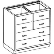 Blickman DR35HS Stainless Steel Base Cabinet with 6 Drawers, 35"W x 22"D x 35-3/4"H
