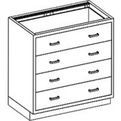 Blickman DP35HS Stainless Steel Base Cabinet with 4 Drawers, 35"W x 22"D x 35-3/4"H