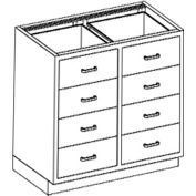 Blickman DT35HS Stainless Steel Base Cabinet with 8 Drawers, 35"W x 22"D x 35-3/4"H