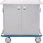 Chariot de caisse polyvalent Blickman, 42 « L x 40 1/2 " H x 29 « D, étagère coulissante à fil 1 S / S, 2 portes pleines