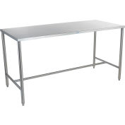 Blickman Work Table, 68"L x 30"W x 36"H w/ H Brace, Stainless Steel