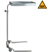 Blickman MRI Safe Newark Mayo Stand, Stainless Steel, 12-5/8"L x 19-1/8"W x 37-1/4 - 62"H