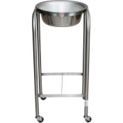 Blickman Single Basin Solution Stand w/ H Brace, Stainless Steel, 15"Wx15"Dx33"H, 8.5 Qt Cap.