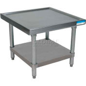 BK Resources Machine Stand W/ Shelf, 14 Ga 304 Stainless Steel Top, 30"W x 24"D