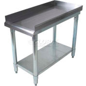 BK Resources Equipment Stand W/ Galvanized Steel Shelf, 18 Ga 430 Stainless Steel Top, 19"W x 30"D