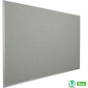 Balt® Fabric Cork-Plate Tackboard with Aluminum Trim 48"W x 33-3/4"H Granite