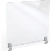 MooreCo Clear Acrylic 24"H x 29"W Edge Clamp Acrylic Panel 4mm Thick