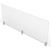 MooreCo Clear Acrylic 24"H x 72"W Edge Clamp Acrylic Panel 4mm Thick