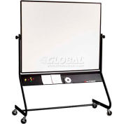 Balt® Euro réversible 72" W x 48" H Conseil de porcelaine en acier Markerboard/Cork