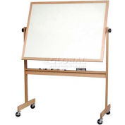 Balt® Deluxe réversible 72 "L x 48 » H porcelaine acier/Cork Conseil naturel garniture chêne