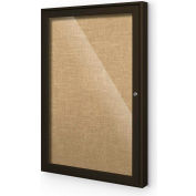 Balt® intérieur clos - 1 portes - Cork - café aluminium Frame - tableau d’affichage 24" W x 36" H