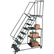 Étape 6 dentelée en acier Stock Picking Ladder Tread w / Cal CAL SPL de main courante de OSHA-6-14NG
