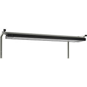 BOSTONtec Overhead Workstation Light, 11"d x 56"w Black Housing, Two 48" LED Bulbs, 60" Tool Track