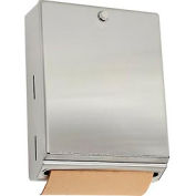 Bobrick® ClassicSeries™ Vertical Folded Paper Towel Dispenser W/Knob Latch, Stainless