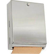 Bobrick® ClassicSeries Vertical Folded Paper Towel Dispenser W/Knob Latch, Stainless