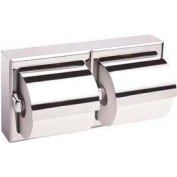 Bobrick® 600 Series Surface Mounted Double Tissue Dispenser w/ Hoods -Satin - B69997