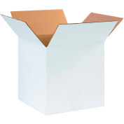Cardboard Corrugated Boxes 10" x 10" x 10" 200#/ECT-32, White - Pkg Qty 25