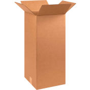 Global Industrial Tall Cardboard Corrugated Boxes, 10"L x 10"W x 24"H, Kraft - Pkg Qty 25