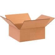 Global Industrial™ boîtes ondulées en carton plat, 10"L x 10"L x 4"H, Kraft, qté par paquet : 25