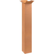 Global Industrial™ Tall Cardboard Corrugated Boxes, 10"L x 10"W x 60"H, Kraft - Pkg Qty 15