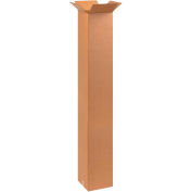 Global Industrial Tall Cardboard Corrugated Boxes, 10"L x 10"W x 60"H, Kraft - Pkg Qty 15