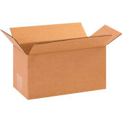 Global Industrial™ longues boîtes ondulées en carton, 10"L x 5"L x 5"H, Kraft, qté par paquet : 25