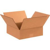Global Industrial™ boîtes ondulées en carton plat, 12"L x 12"L x 4"H, Kraft, qté par paquet : 25