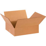 Global Industrial™ boîtes ondulées en carton plat, 14"L x 12"L x 4"H, Kraft, qté par paquet : 25