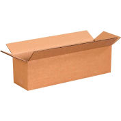 Global Industrial™ longues boîtes ondulées en carton, 14"L x 4"L x 4"H, Kraft, qté par paquet : 25