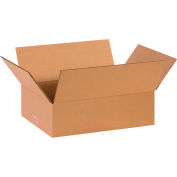 Global Industrial™ boîtes ondulées en carton plat, 15"L x 11"L x 4"H, Kraft, qté par paquet : 25