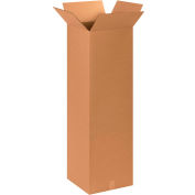 Global Industrial™ Tall Cardboard Corrugated Boxes, 15"L x 15"W x 48"H, Kraft - Pkg Qty 10