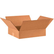 Global Industrial™ boîtes ondulées en carton plat, 16"L x 14"L x 4"H, Kraft, qté par paquet : 25
