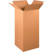 Global Industrial Tall Cardboard Corrugated Boxes, 16"L x 16"W x 36"H, Kraft - Pkg Qty 20
