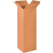 Global Industrial Tall Cardboard Corrugated Boxes, 16"L x 16"W x 48"H, Kraft - Pkg Qty 10