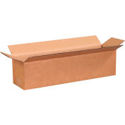 Global Industrial™ longues boîtes ondulées en carton, 16"L x 4"L x 4"H, Kraft, qté par paquet : 25