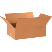 Global Industrial™ boîtes ondulées en carton plat, 18"L x 12"L x 6"H, Kraft, qté par paquet : 25