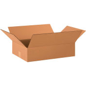Global Industrial™ boîtes ondulées en carton plat, 20"L x 14"L x 4"H, Kraft, qté par paquet : 25