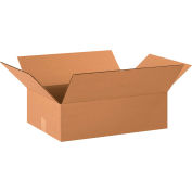 Global Industrial™ boîtes ondulées en carton plat, 20"L x 14"L x 6"H, Kraft, qté par paquet : 25