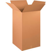 Global Industrial Tall Cardboard Corrugated Boxes, 20"L x 20"W x 40"H, Kraft - Pkg Qty 10
