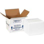 Global Industrial™ Foam Insulated Shipping Kits, 6"L x 5"W x 4-1/2"H, White, 8/Pack