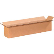 Global Industrial™ longues boîtes ondulées en carton, 20"L x 4"L x 4"H, Kraft, qté par paquet : 25