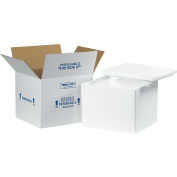 Foam Insulated Shipping Kit, 12"L x 10"W x 9"H, White