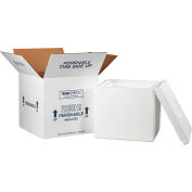 Kit d’expédition isolé en mousse, 12"L x 12"L x 11-1/2"H, Blanc