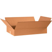 Global Industrial™ boîtes ondulées en carton plat, 24"L x 14"L x 4"H, Kraft, qté par paquet : 25