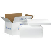 Kit d’expédition isolé en mousse, 17"L x 10"L x 8-1/4"H, Blanc