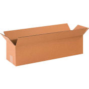Global Industrial™ longues boîtes ondulées en carton, 24"L x 6"L x 6"H, Kraft, qté par paquet : 25