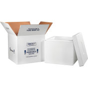 Foam Insulated Shipping Kit, 16-3/4"L x 16-3/4"W x 15"H, White