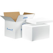 Kit d’expédition isolé en mousse, 19"L x 12"L x 12-1/2"H, Blanc