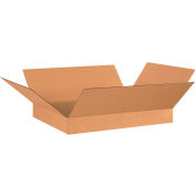 Global Industrial™ boîtes ondulées en carton plat, 26"L x 20"L x 4"H, Kraft, qté par paquet : 20